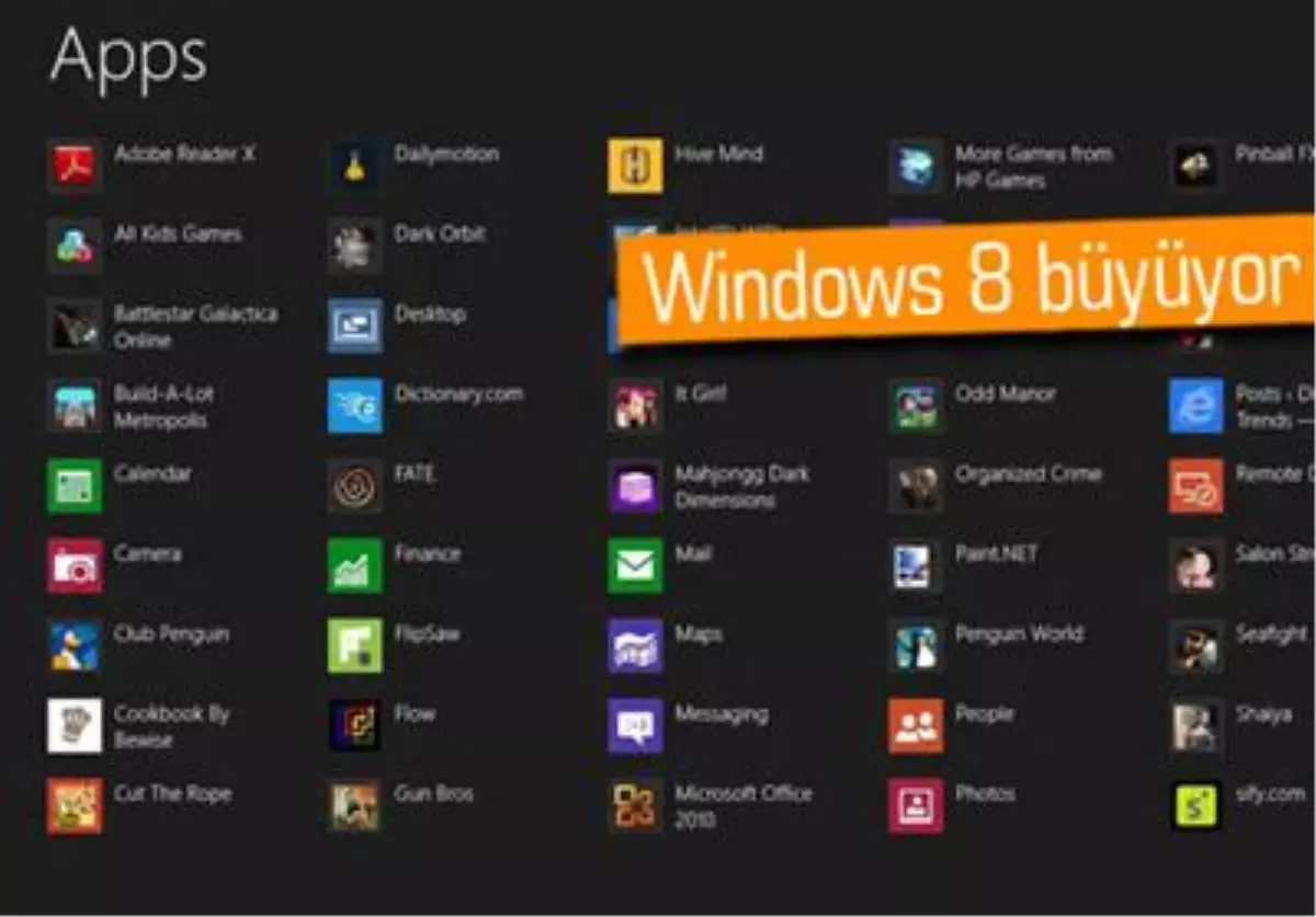 Windows 8\'de Artık 100 Bin Uygulama Var