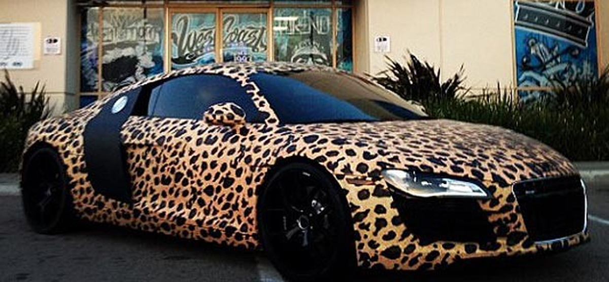 Justın Bıeber 190 Bin Dolara Audi\'sini Leopar Deseniyle Kaplattı