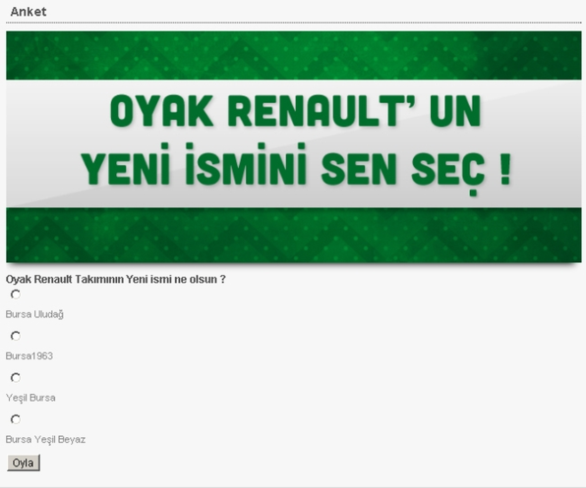 Bursaspor Yeni Kulübüne İsim Arıyor