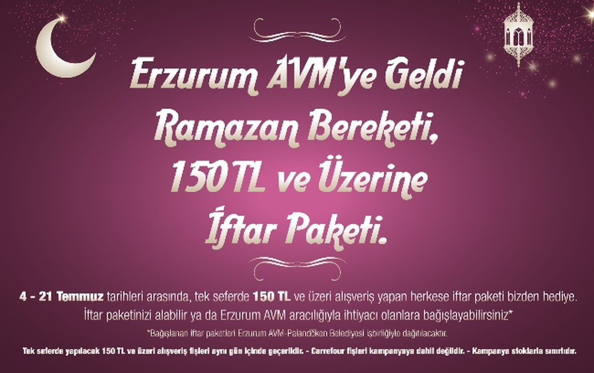 Erzurum Avm\'den Ramazan Kampanyası