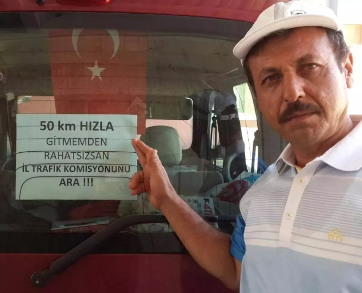 Yanıtı, Aracının Arkasına Yazdığı Yazıda