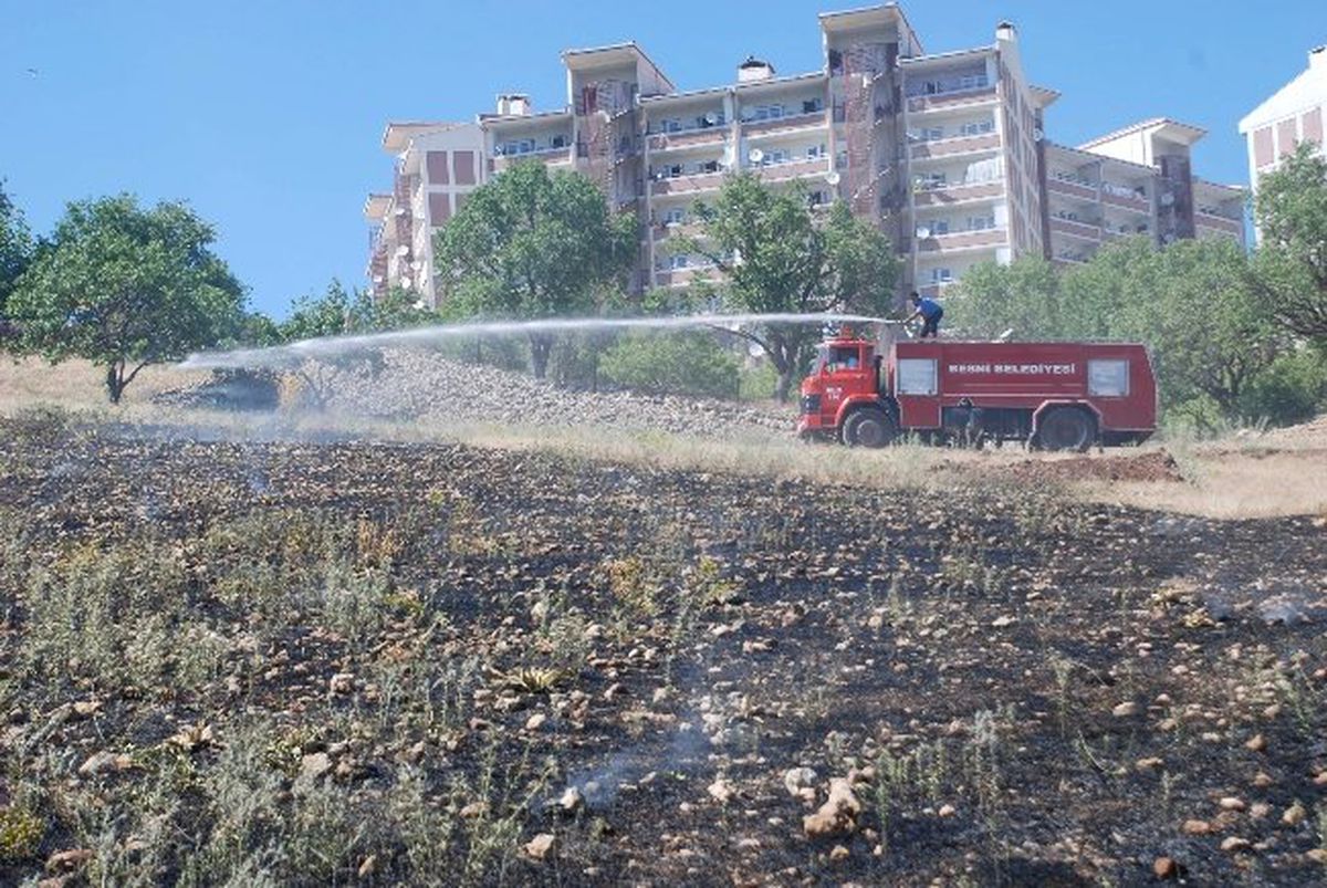 Besni\'de Çıkan Anız Yangını Korkuttu