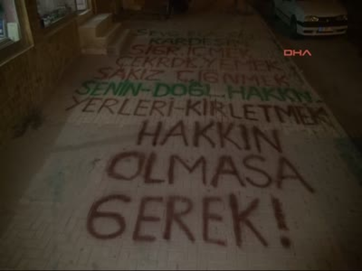 Çevre Temizliği İçin Sokağa Yazı Yazdı
