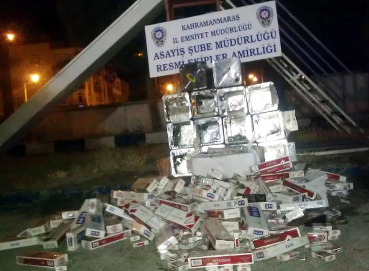 Yağ Tenekesi İçinde Sigara Ele Geçirildi