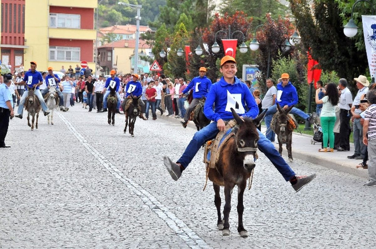 Akşehir\'de Eşek Yarışı
