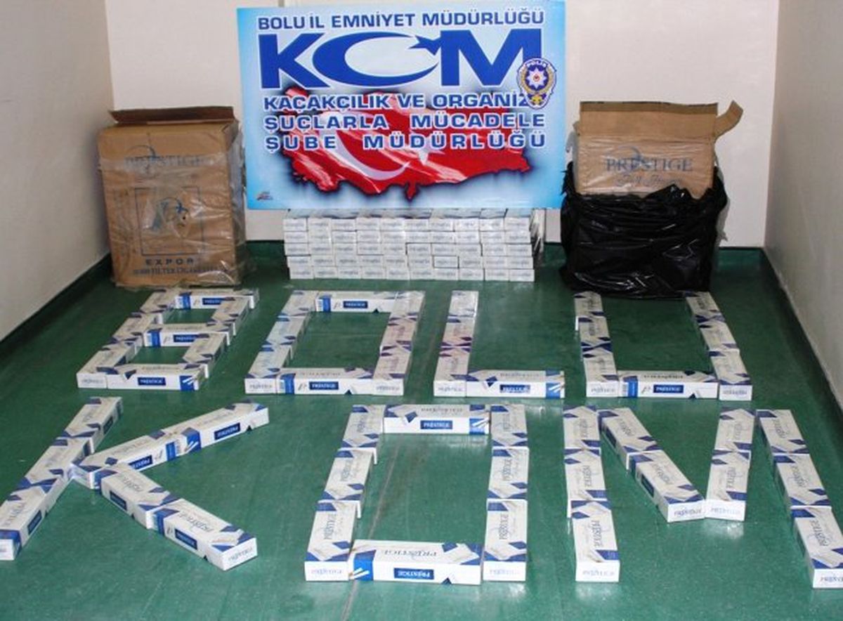 Bolu\'da Gümrük Kaçağı 8 Bin 340 Paket Sigara Ele Geçirildi