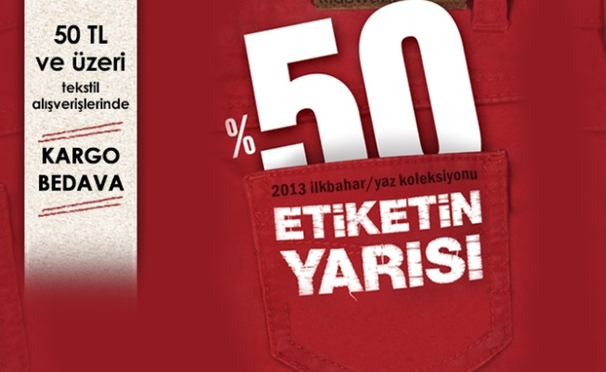 Yüzde 50 İndirimli Alışveriş Keyfi Başladı