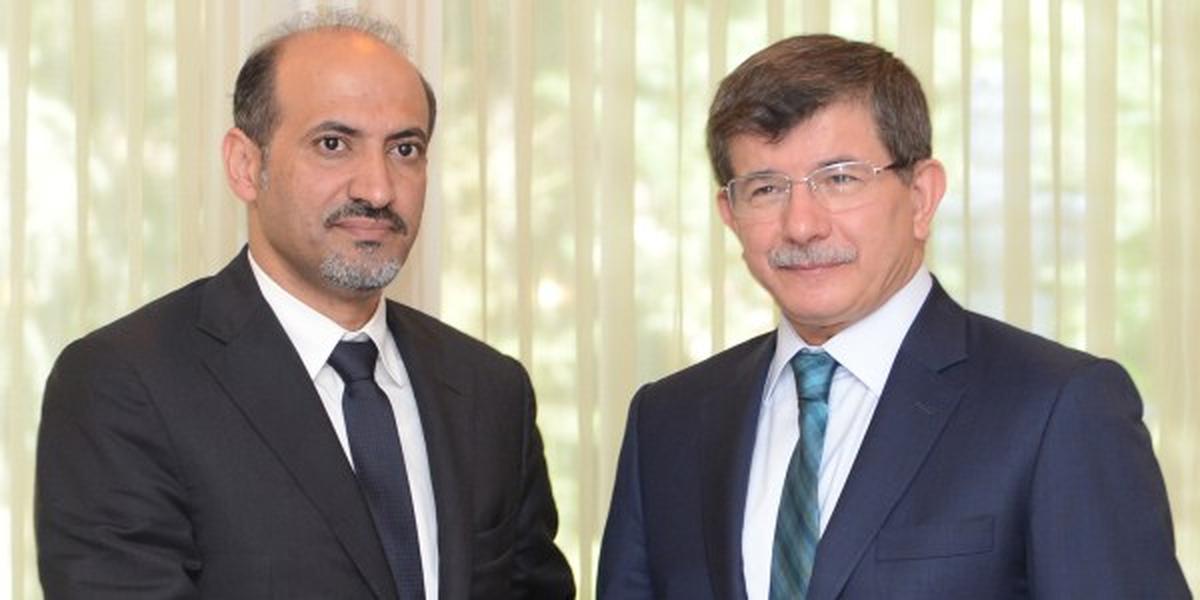 Dışişleri Bakanı Davutoğlu Suriye Ulusal Koalisyonu Başkanını Kabul Etti