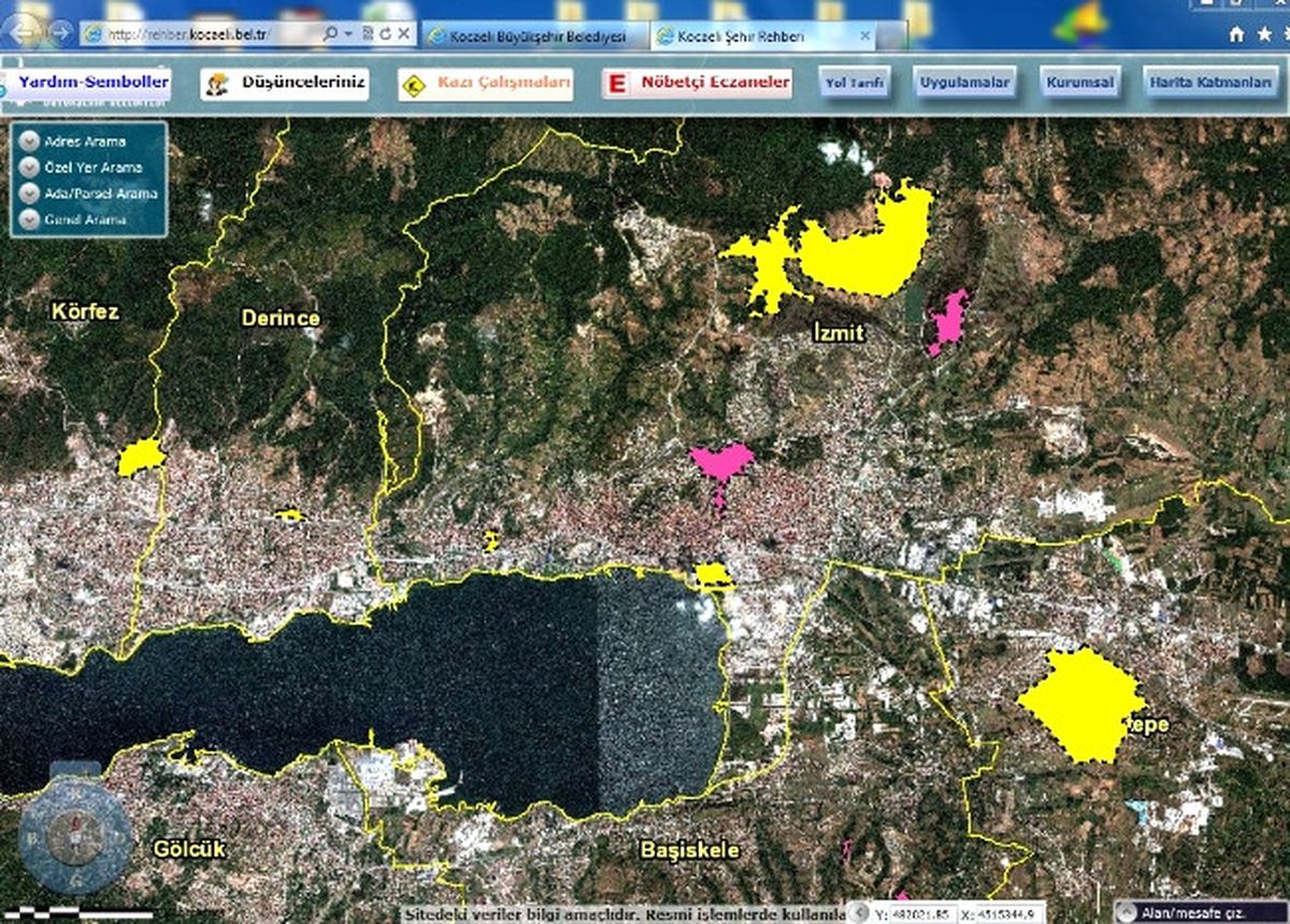 Kentsel Dönüşüm Alanları İnternet Sitesinde
