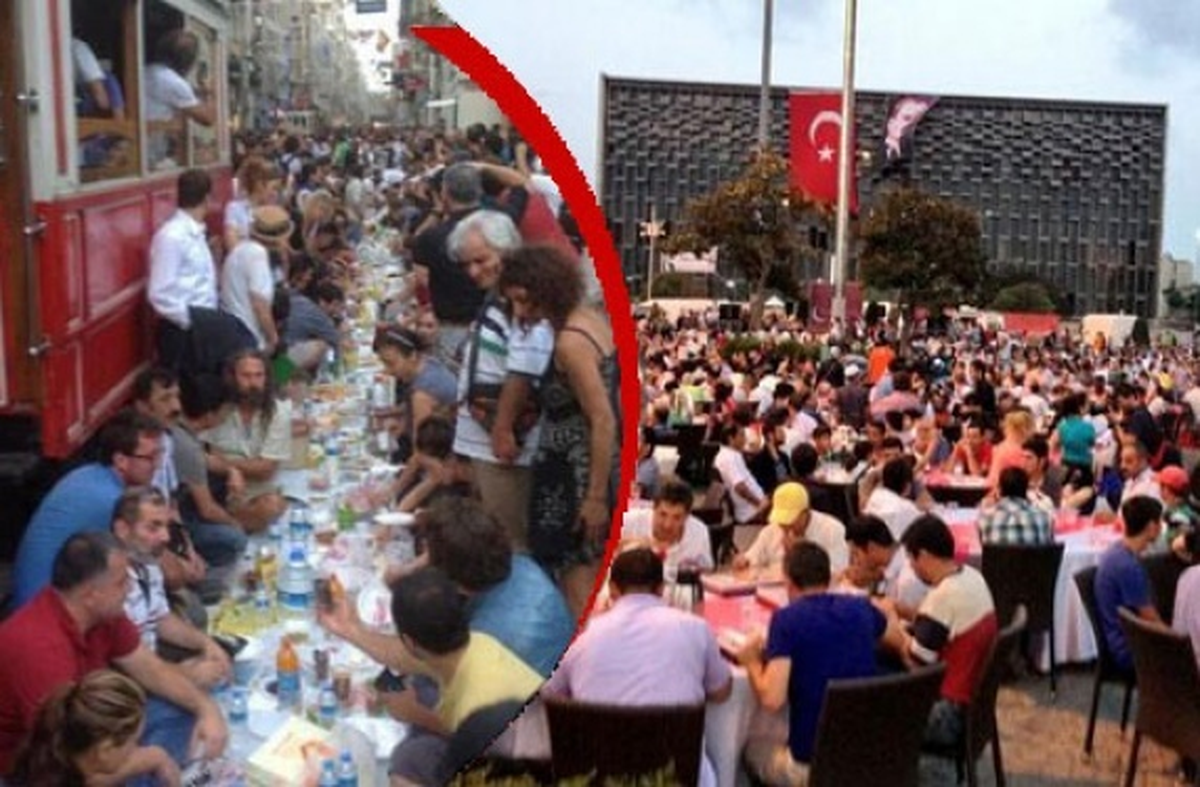 Bbc: "Taksim\'de İki Ayrı İftar Görüntüsü"