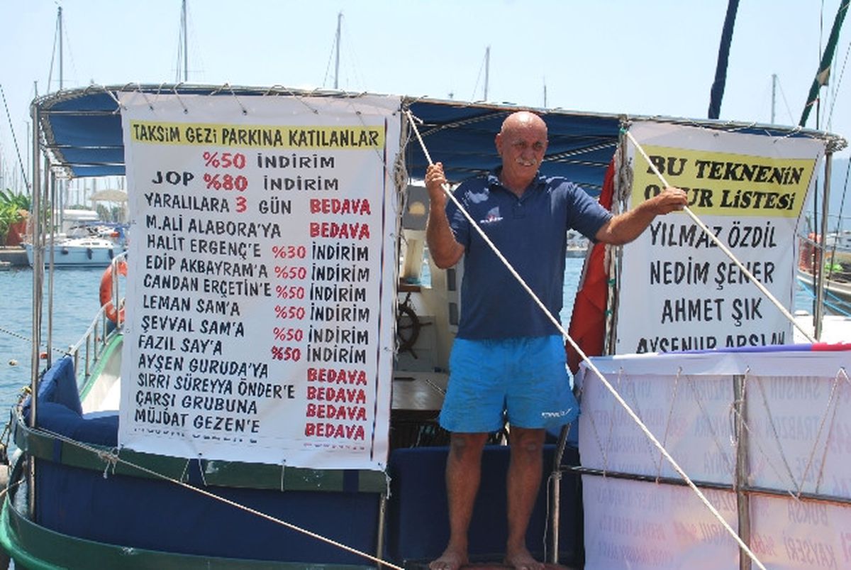 Gezi Parkı Eylemlerine Katılanlara İndirimli Tekne