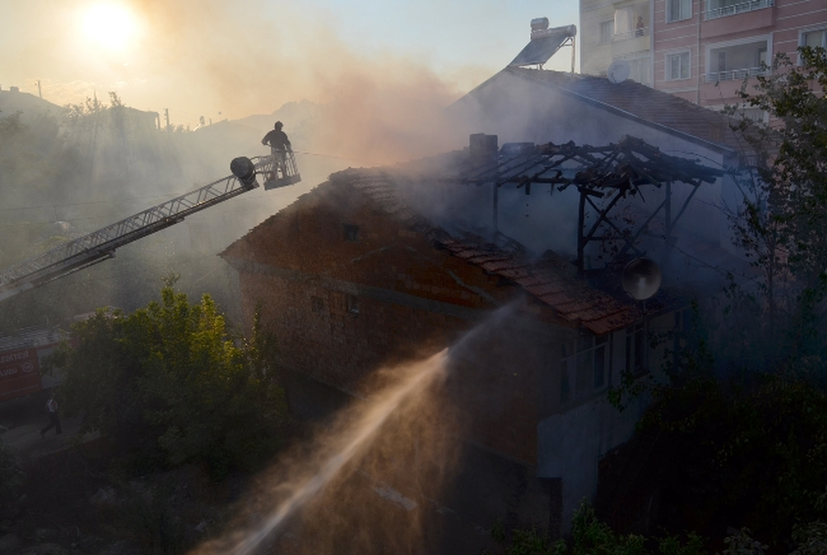 Osmancık\'ta Korkutan Yangın