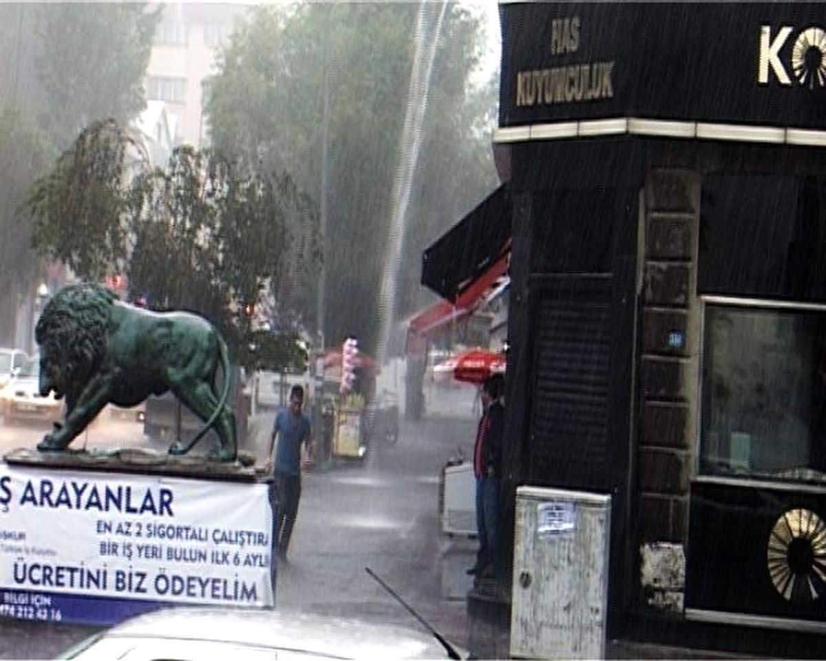 Kars\'ta Sağanak Yağmur Hayatı Olumsuz Etkiledi