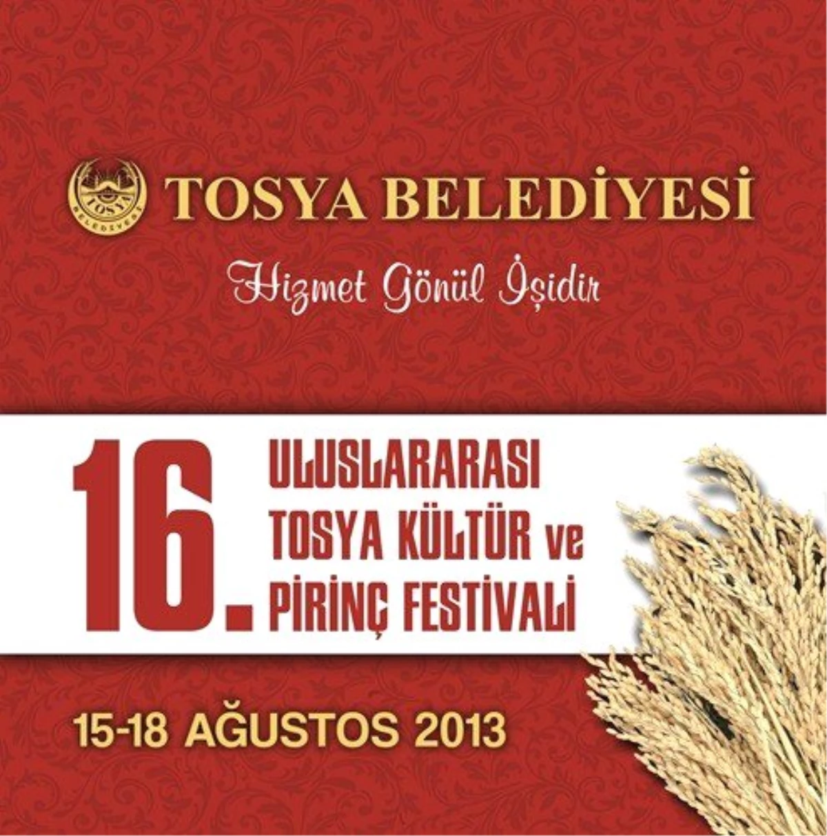 Tosya Kültür ve Pirinç Festivali Programı Belli Oldu