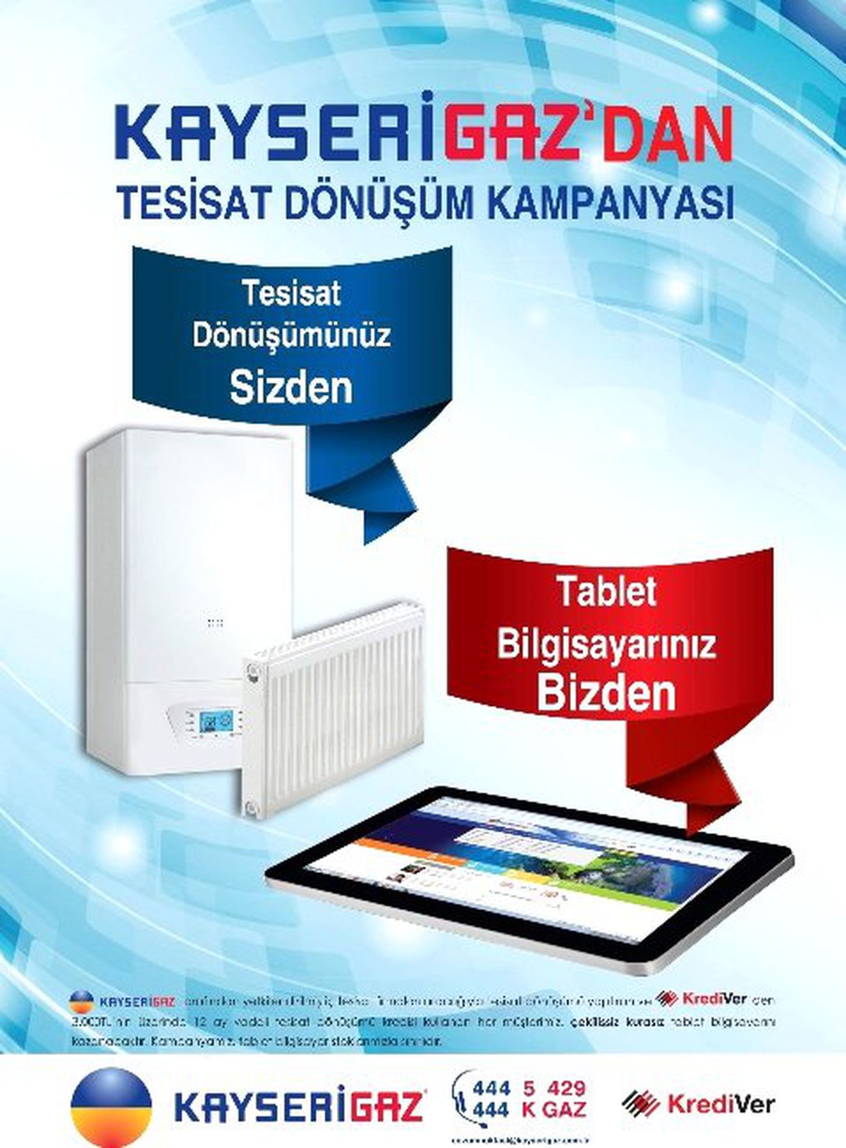 Tablet Bilgisayarınız Kayserigaz\'dan