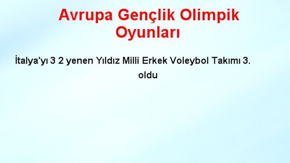 Avrupa Gençlik Olimpik Oyunları