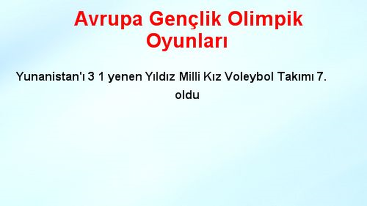Avrupa Gençlik Olimpik Oyunları