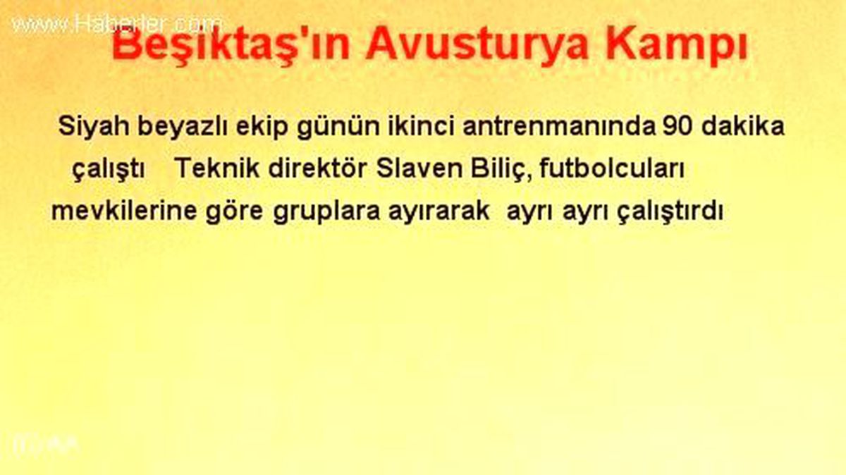 Beşiktaş\'ın Avusturya Kampı