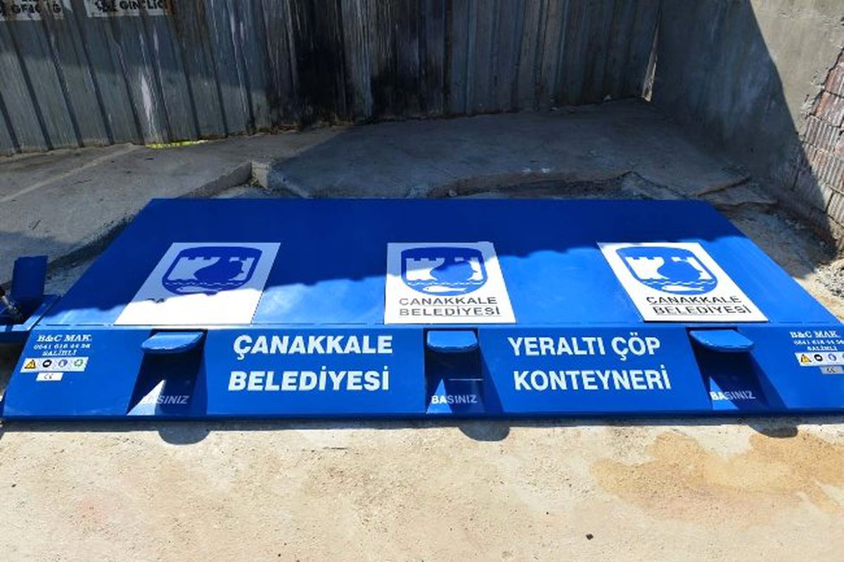 Çanakkale\'de Çöp Konteynerleri Yer Altına Alınıyor