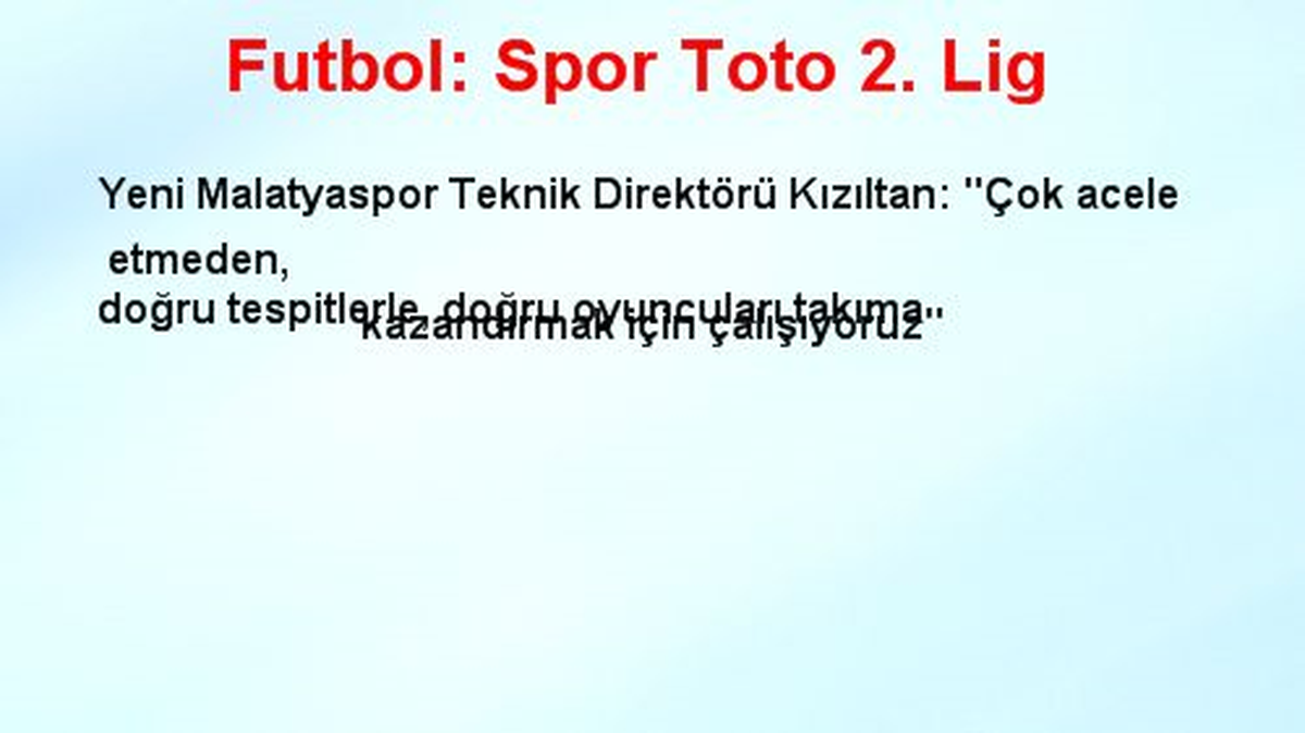 Malatyaspor Doğru Oyuncuların Peşinde