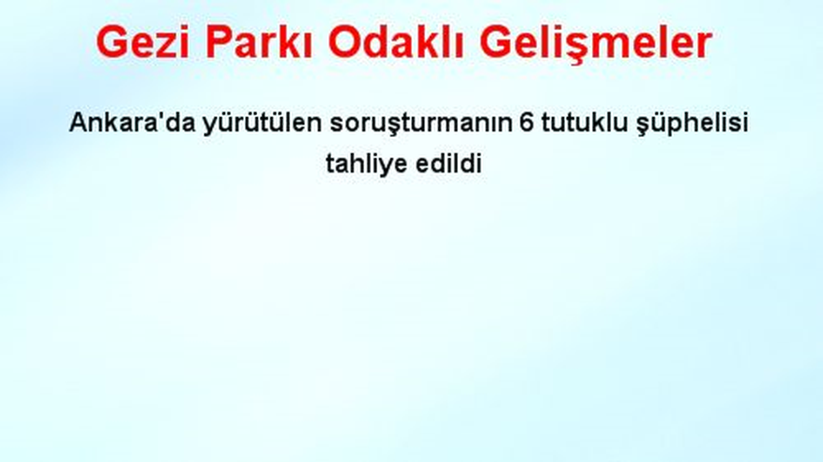Gezi Parkı Odaklı Gelişmeler
