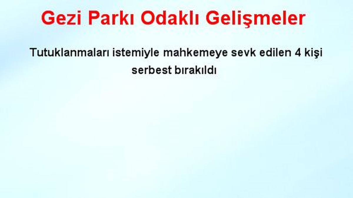Gezi Parkı Odaklı Gelişmeler