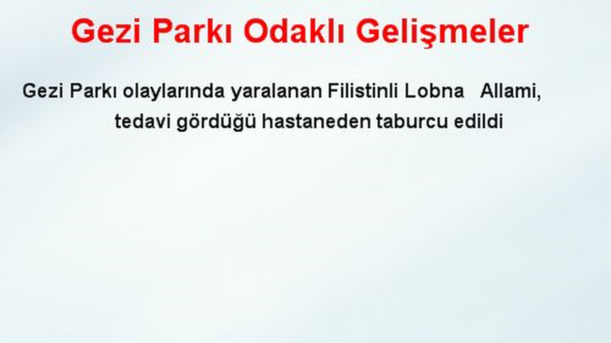 Gezi Parkı Odaklı Gelişmeler