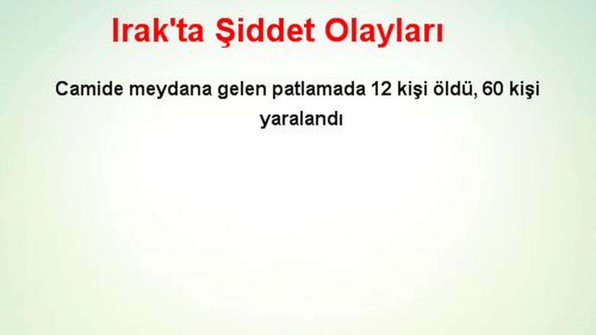 Irak\'ta Şiddet Olayları