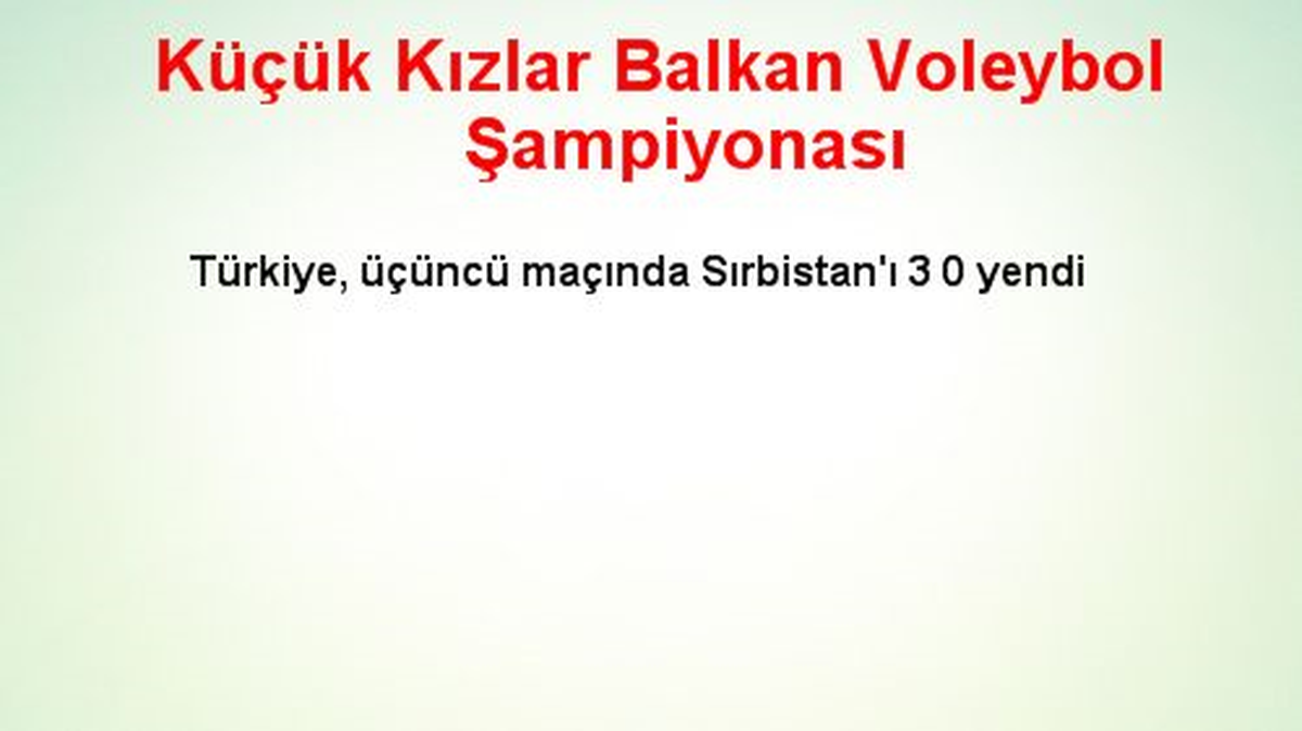Küçük Kızlar Balkan Voleybol Şampiyonası