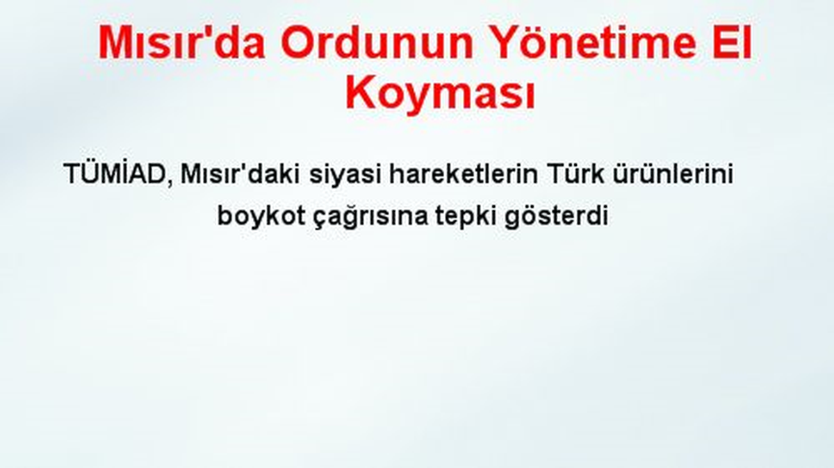 Mısır\'da Ordunun Yönetime El Koyması