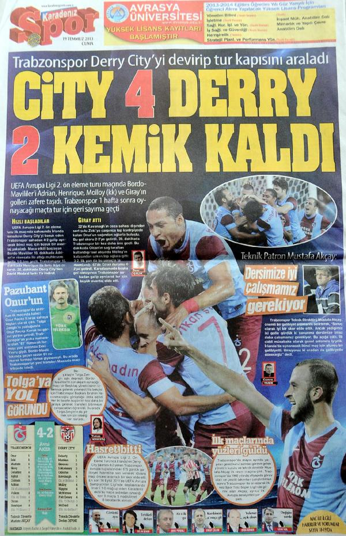 Akçay : Hatalardan Ders Çıkaracağız
