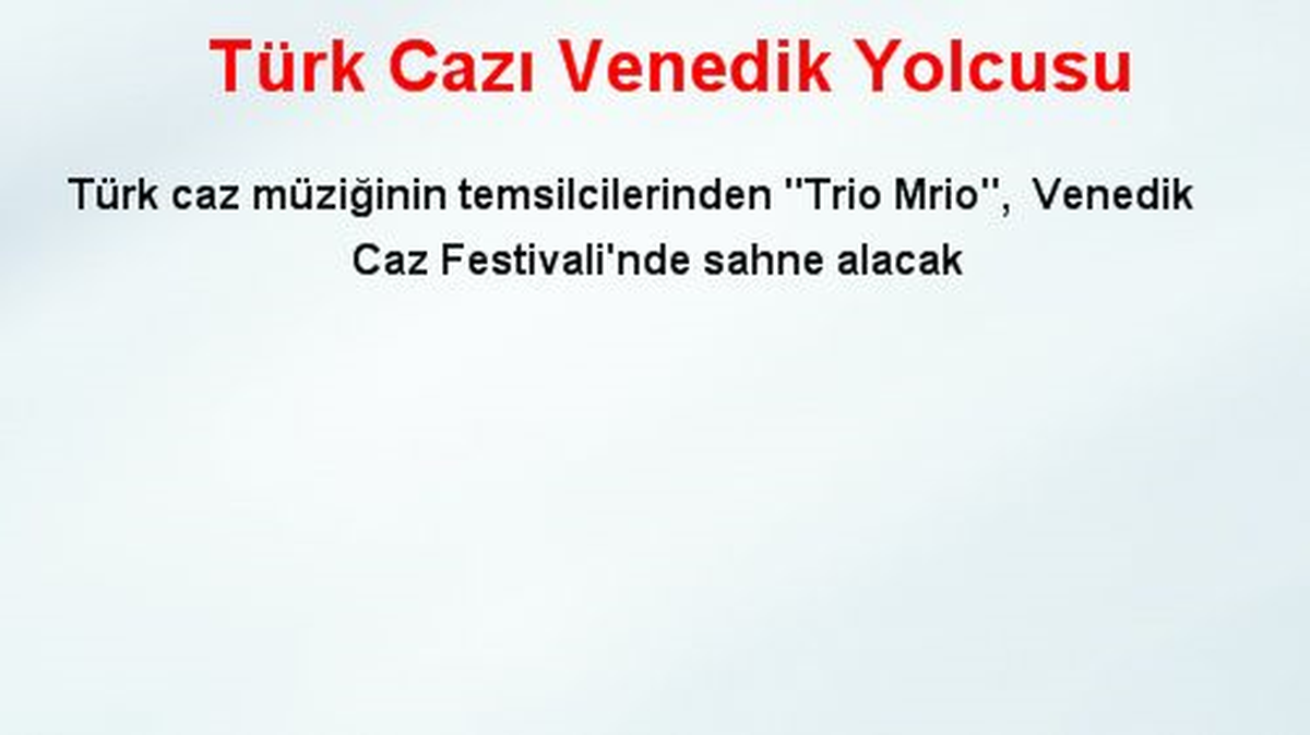 Türk Cazı Venedik Yolcusu