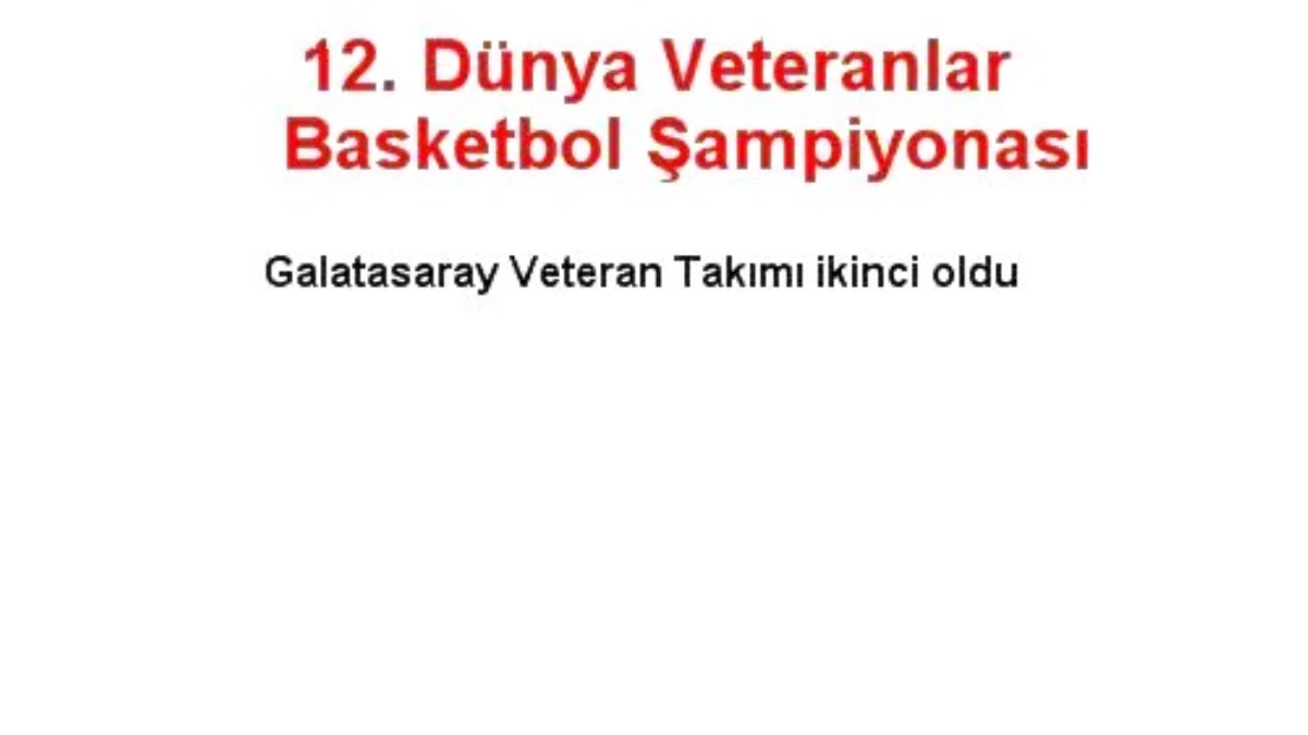 12. Dünya Veteranlar Basketbol Şampiyonası