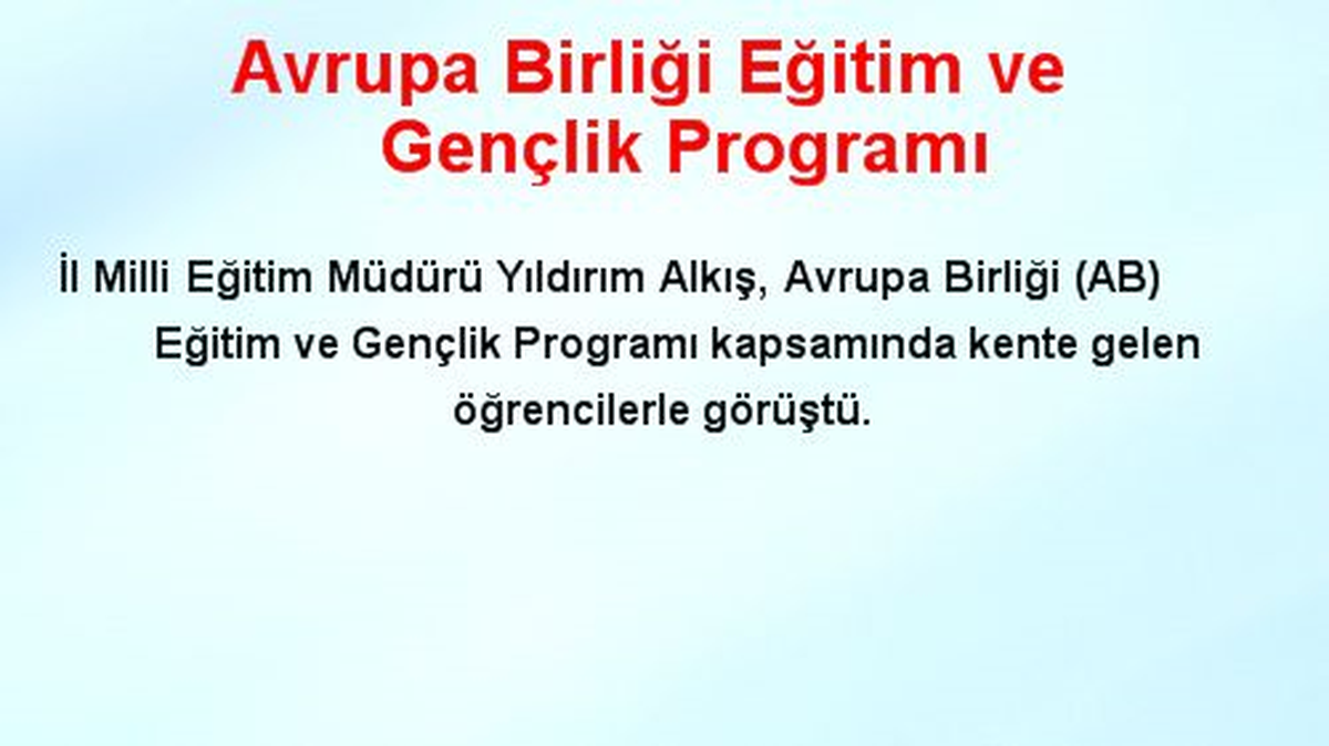 Avrupa Birliği Eğitim ve Gençlik Programı