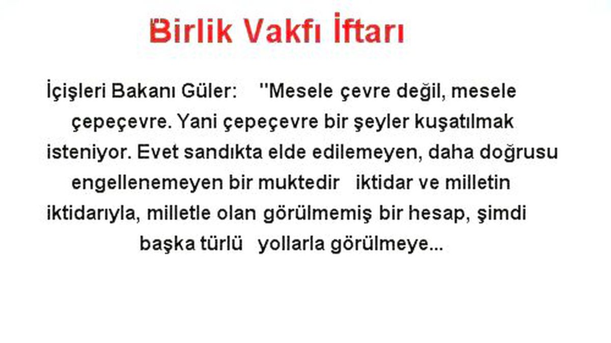 Birlik Vakfı İftarı