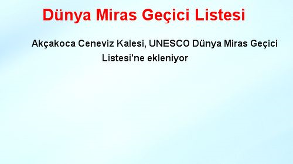 Dünya Miras Geçici Listesi