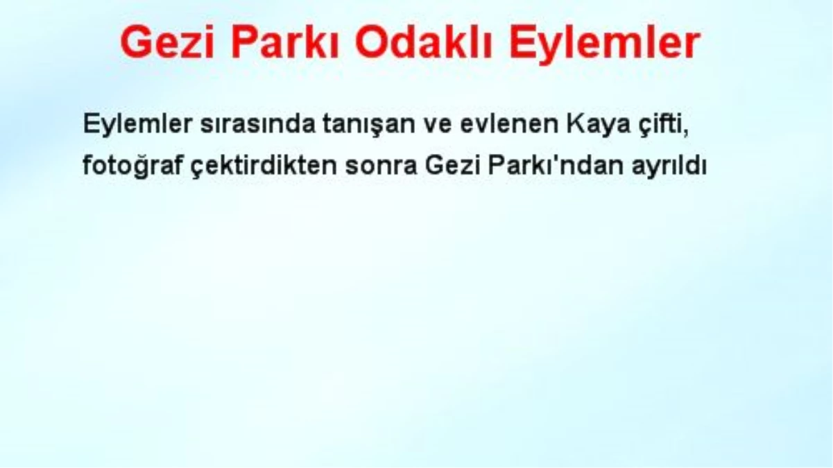 Gezi Parkı Odaklı Eylemler