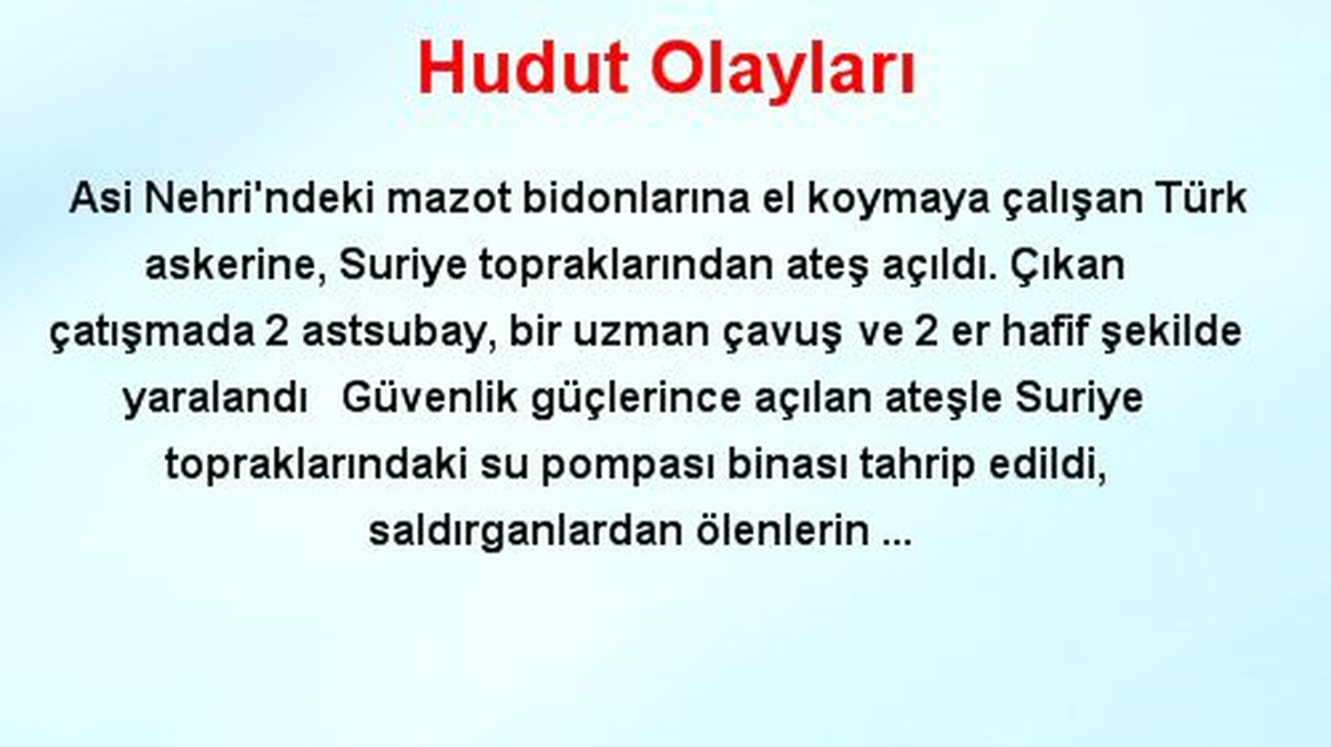 Hudut Olayları