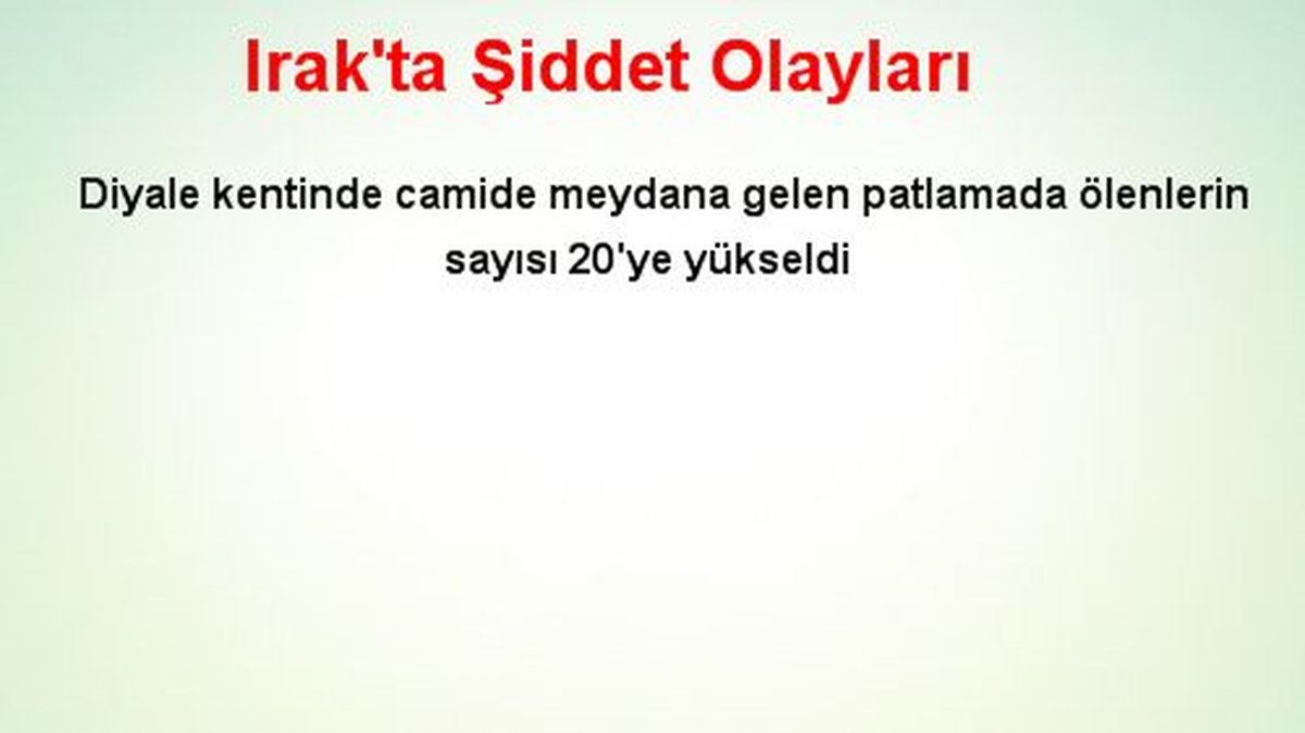 Irak\'ta Şiddet Olayları
