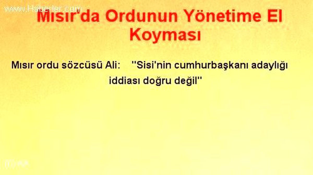 Mısır\'da Ordunun Yönetime El Koyması
