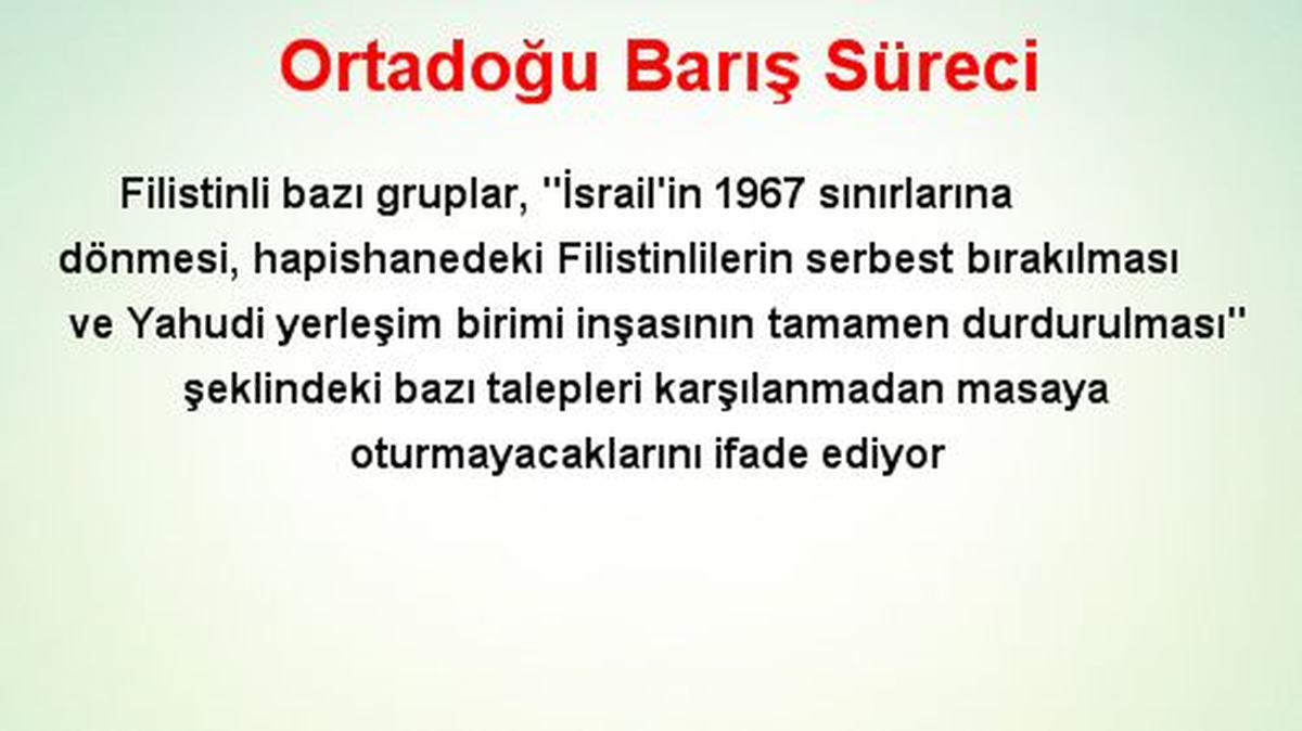 Ortadoğu Barış Süreci