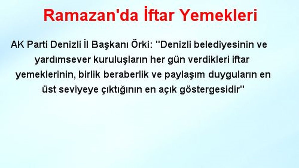 Ramazan\'da İftar Yemekleri