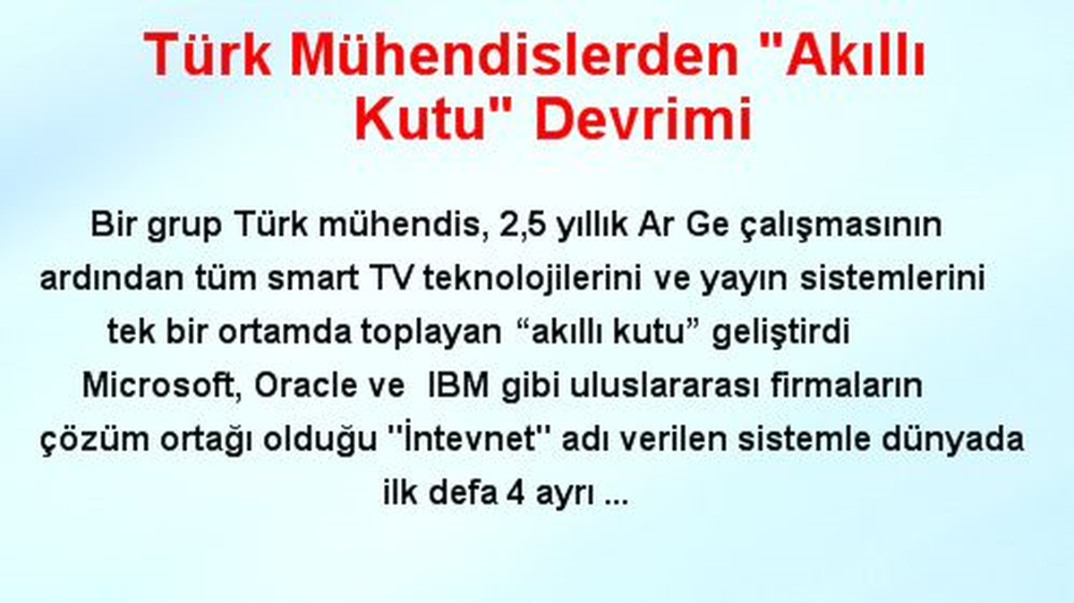Türk Mühendislerden "Akıllı Kutu" Devrimi