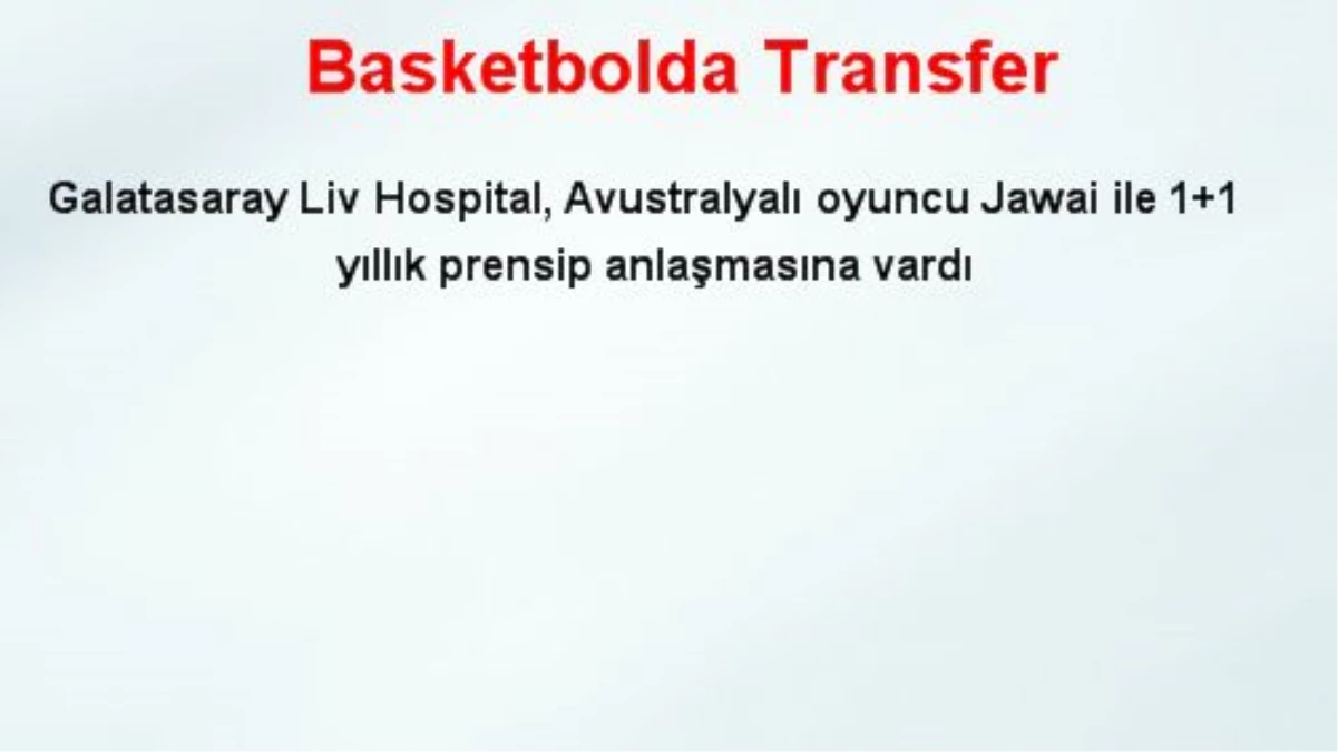 Galatasaray Basketbol Takımı Jawai ile Anlaştı