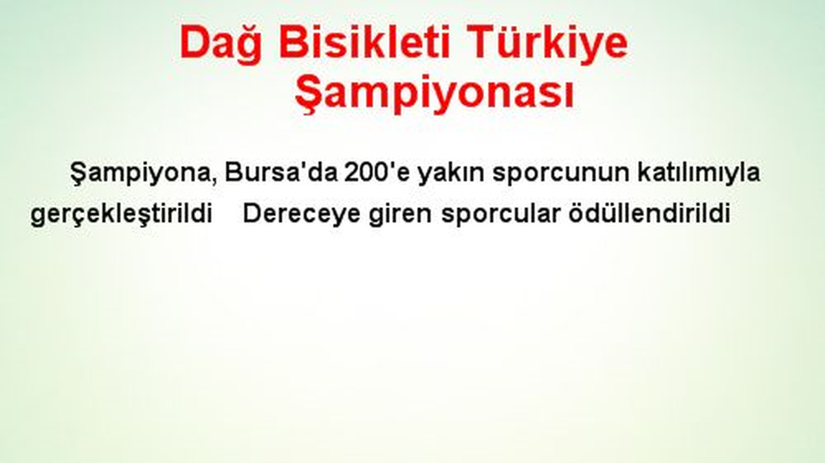 Dağ Bisikleti Türkiye Şampiyonası
