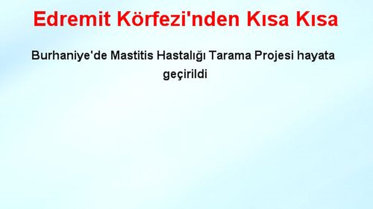 Edremit Körfezi\'nden Kısa Kısa
