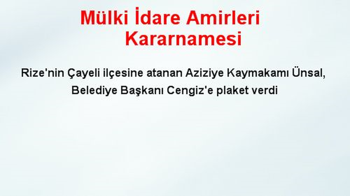 Mülki İdare Amirleri Kararnamesi