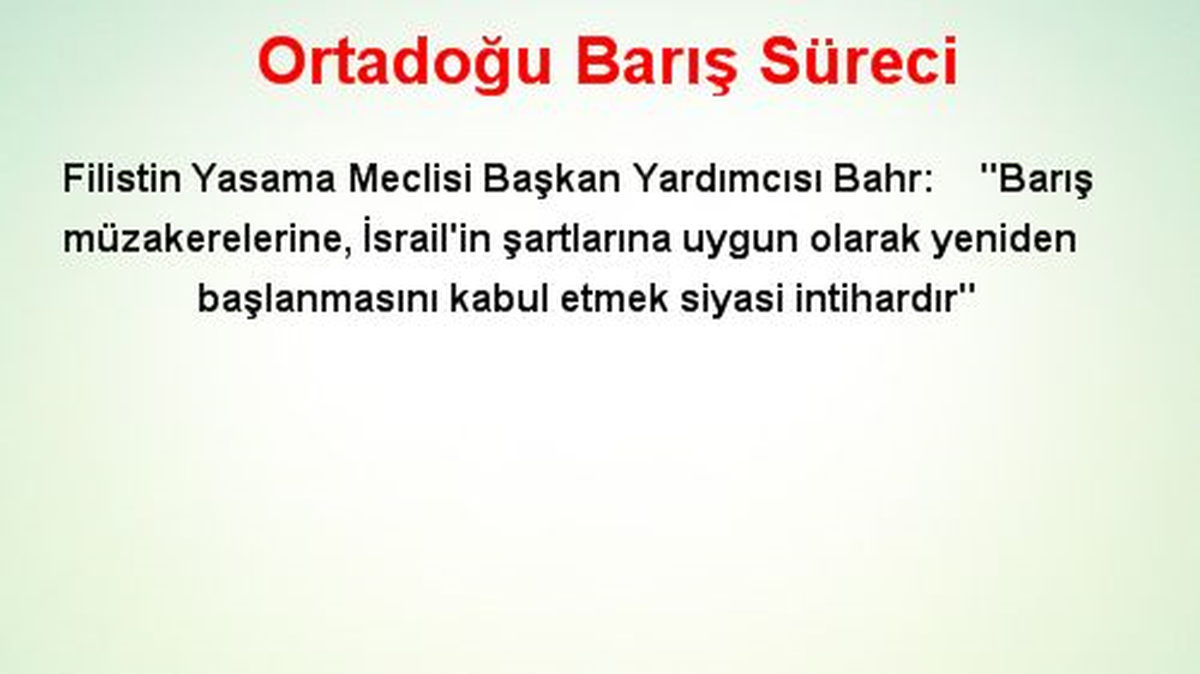 Ortadoğu Barış Süreci