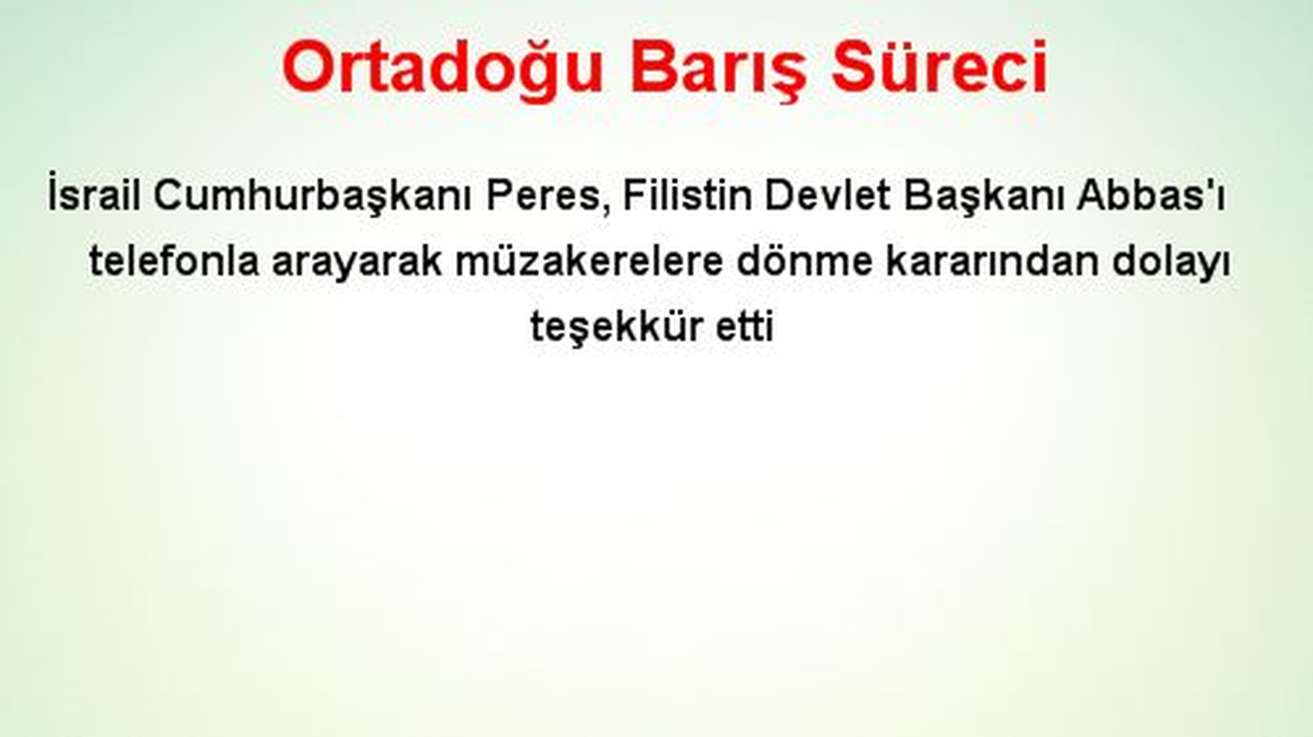 Ortadoğu Barış Süreci