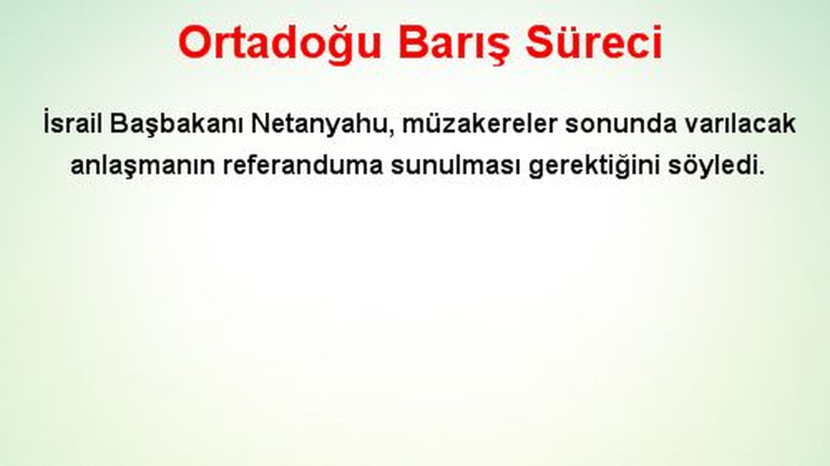 Ortadoğu Barış Süreci